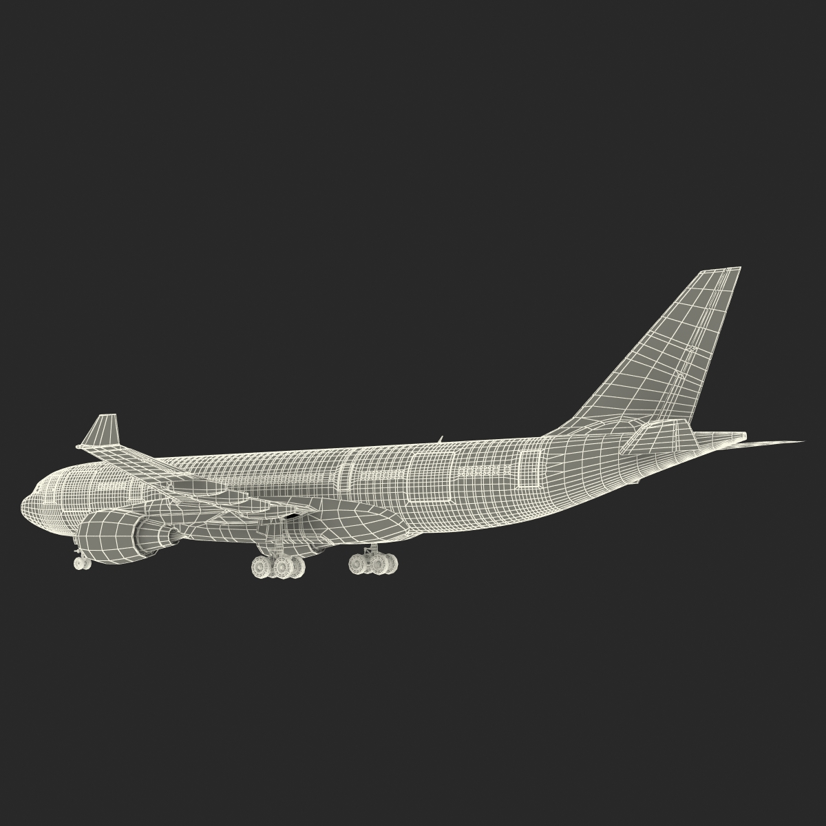 Airbus A330 P2F Lufthansa Rigged 3D