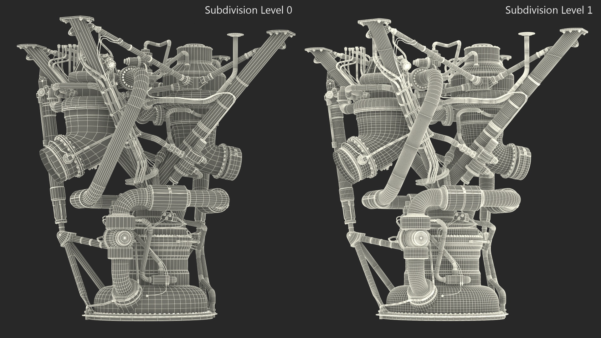 3D model Liquid Rocket Engine