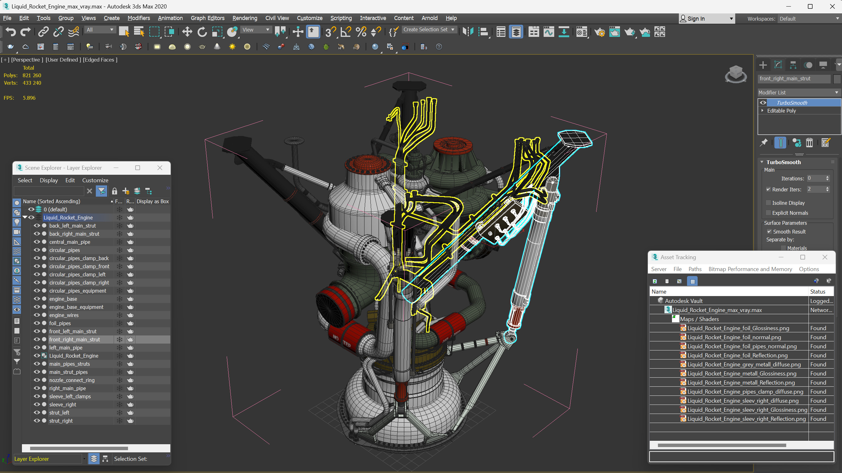 3D model Liquid Rocket Engine