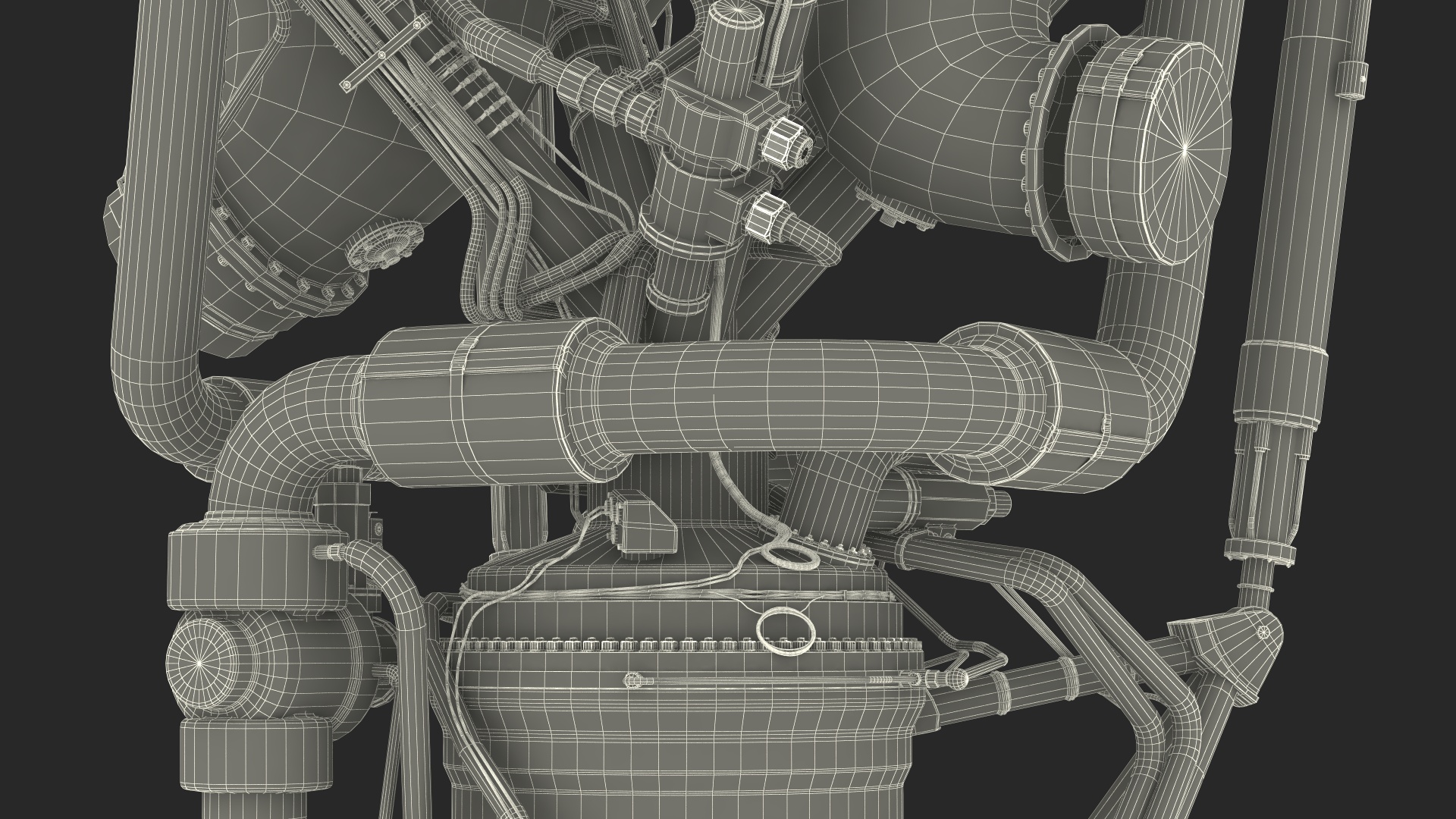 3D model Liquid Rocket Engine