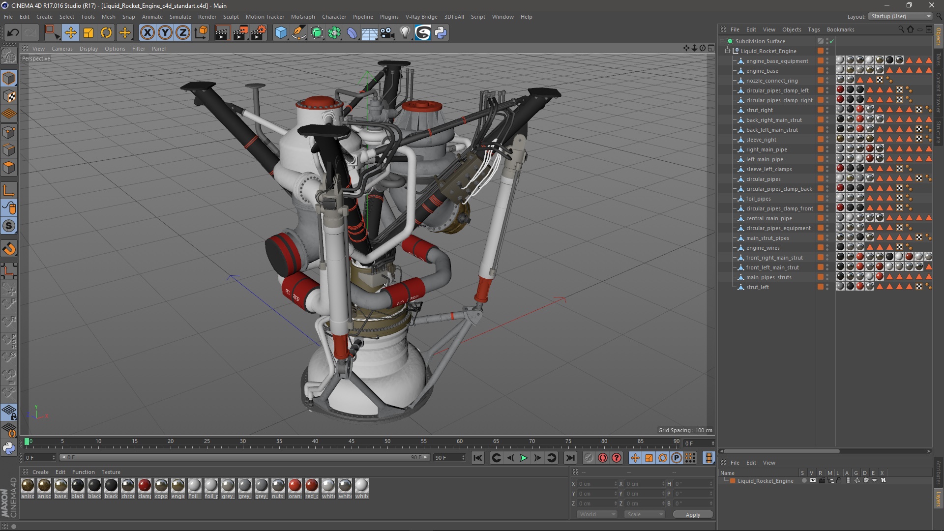 3D model Liquid Rocket Engine