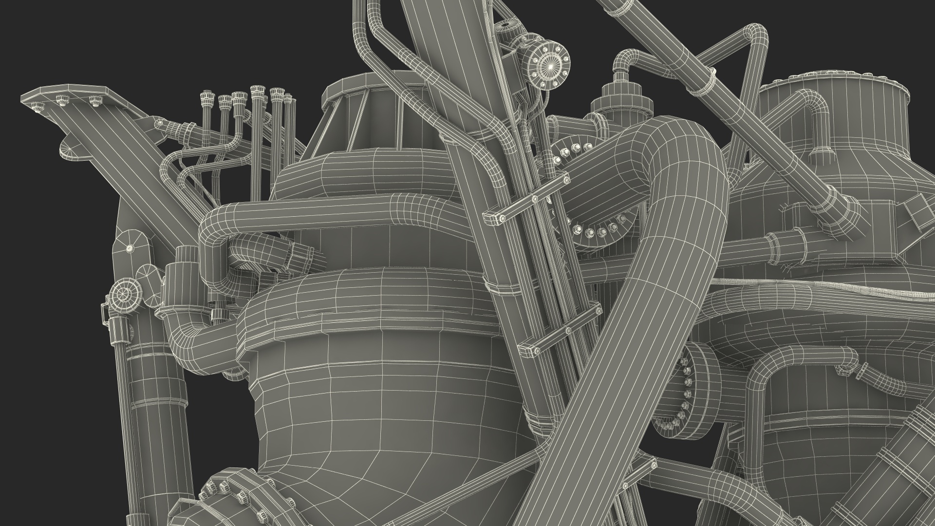 3D model Liquid Rocket Engine