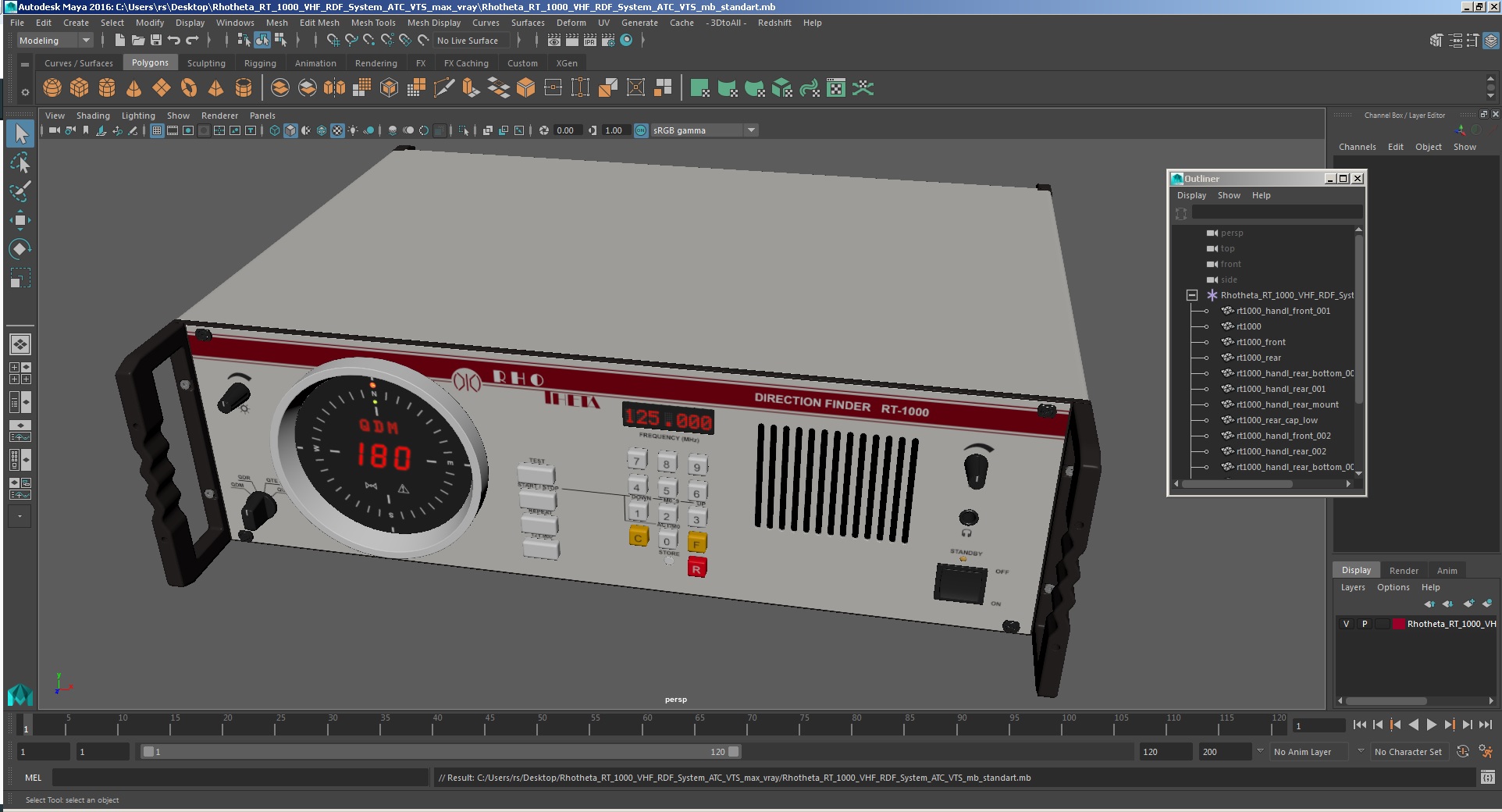 Rhotheta RT 1000 VHF RDF System ATC VTS 3D model