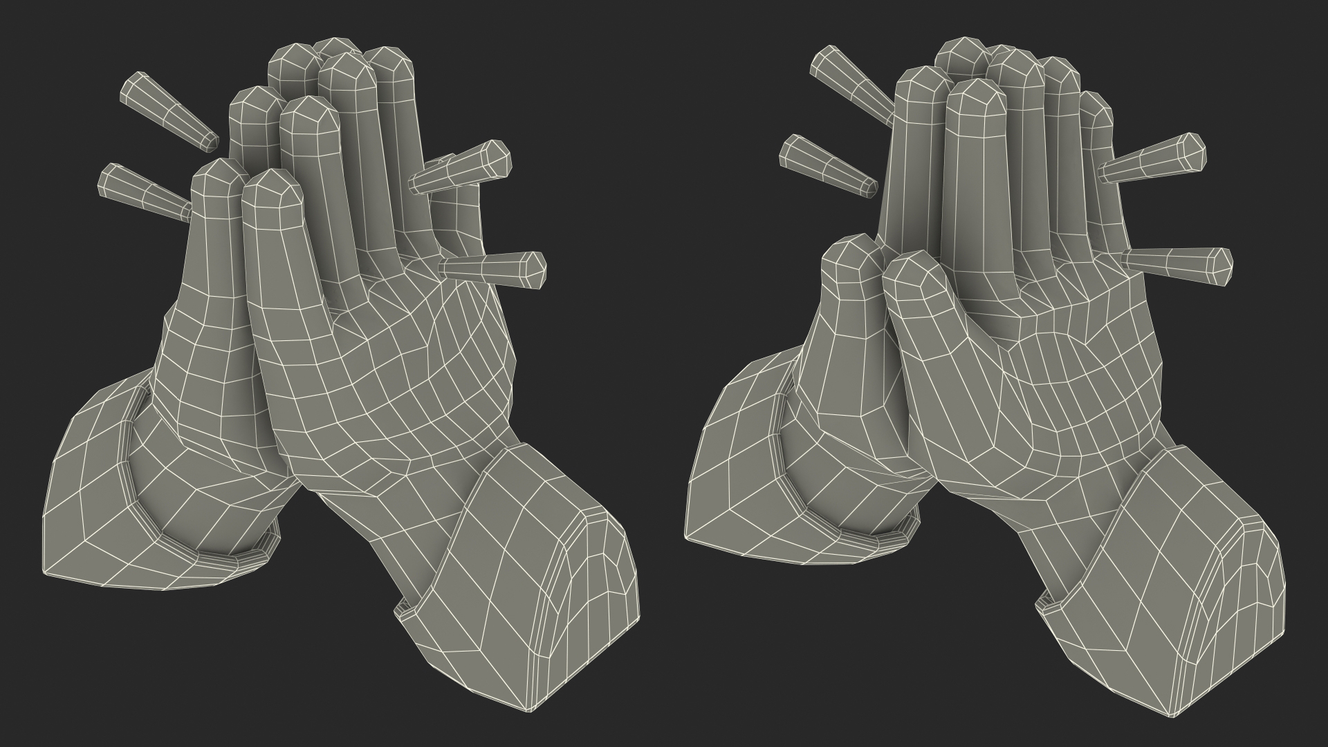 3D Folded Hands Emoji model