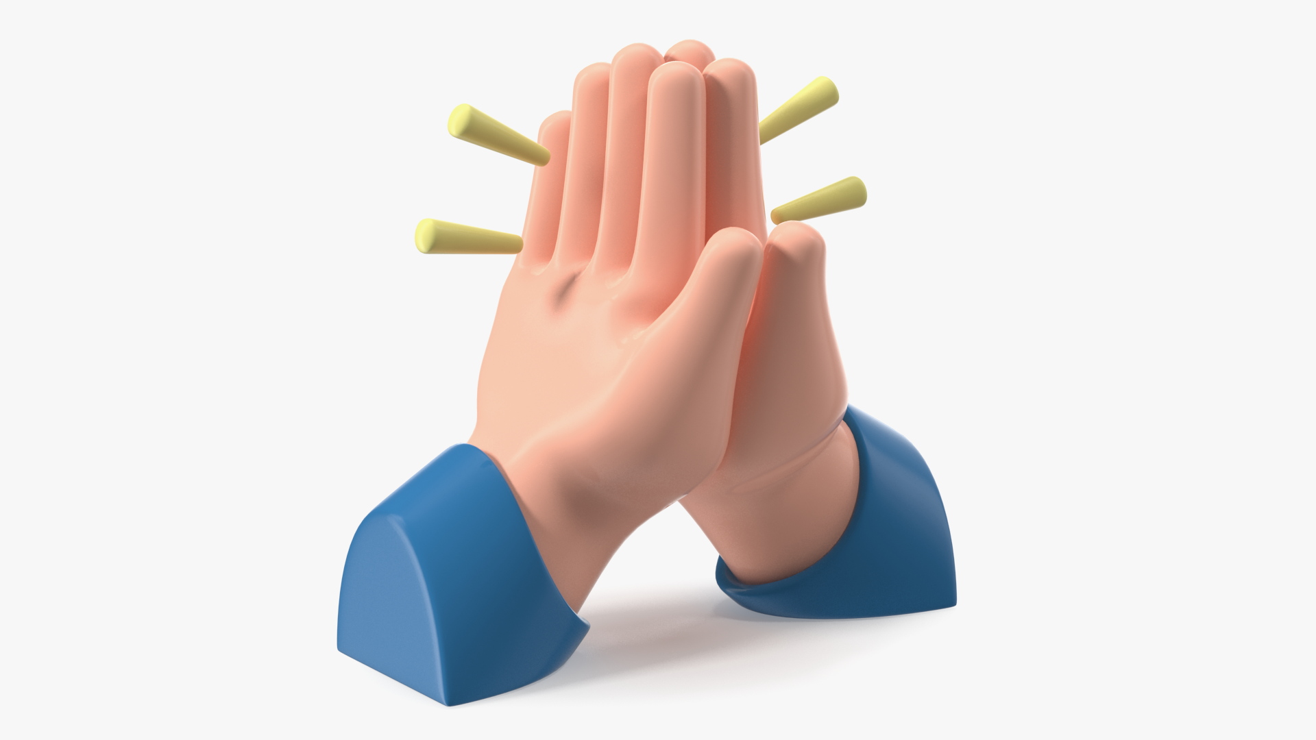 3D Folded Hands Emoji model