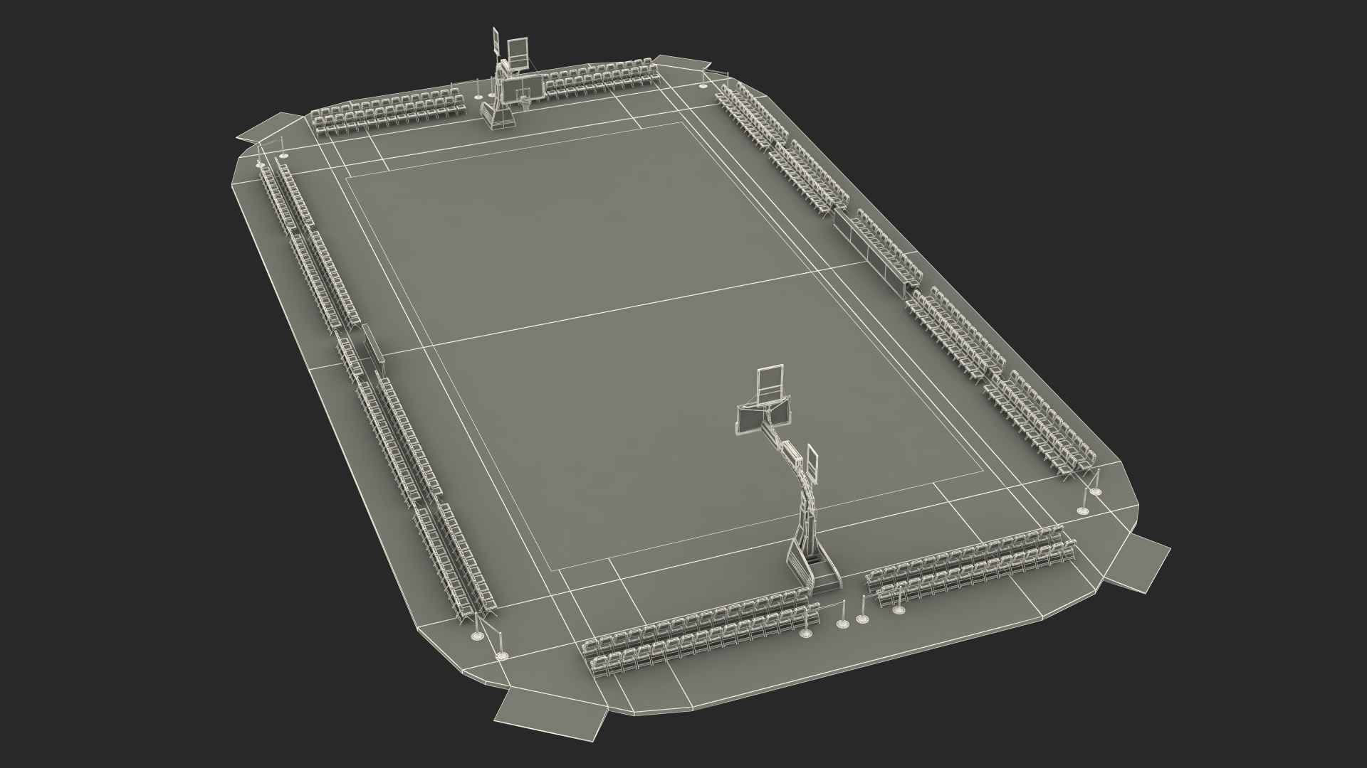 Basketball Court New York Knicks 3D