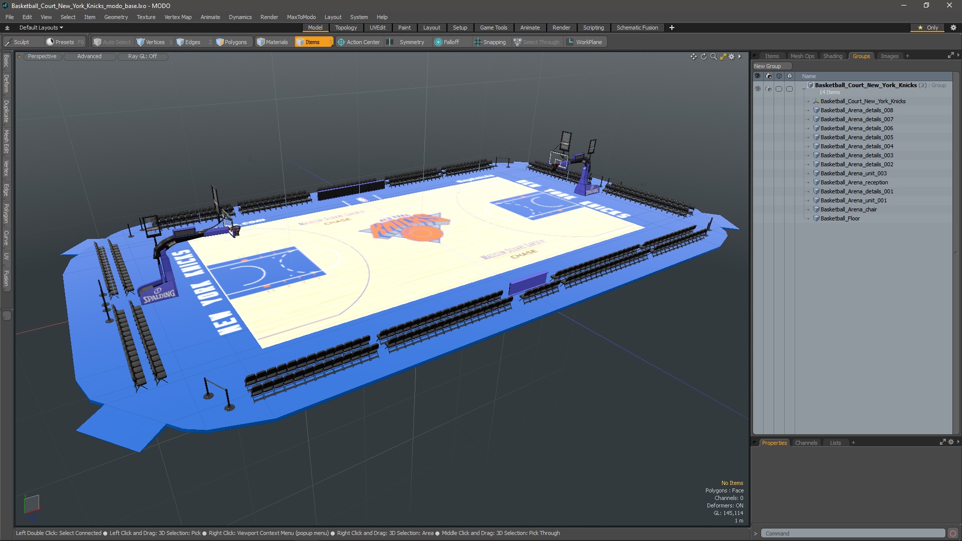 Basketball Court New York Knicks 3D