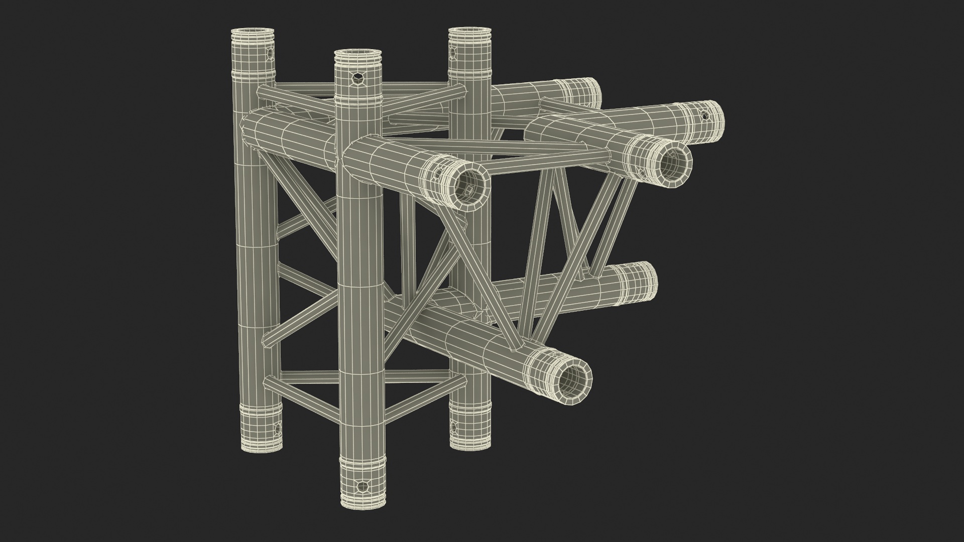 3D model Large Truss Modular Triangular