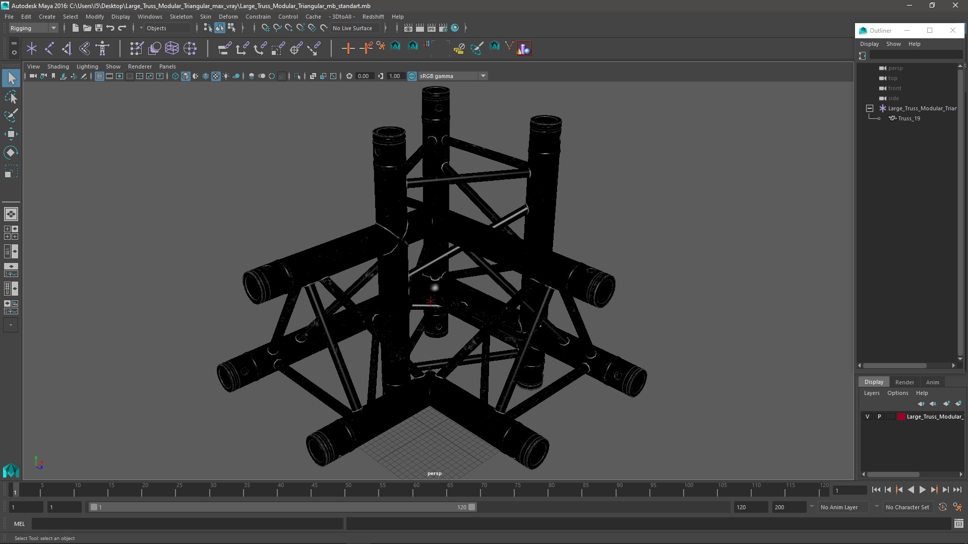3D model Large Truss Modular Triangular