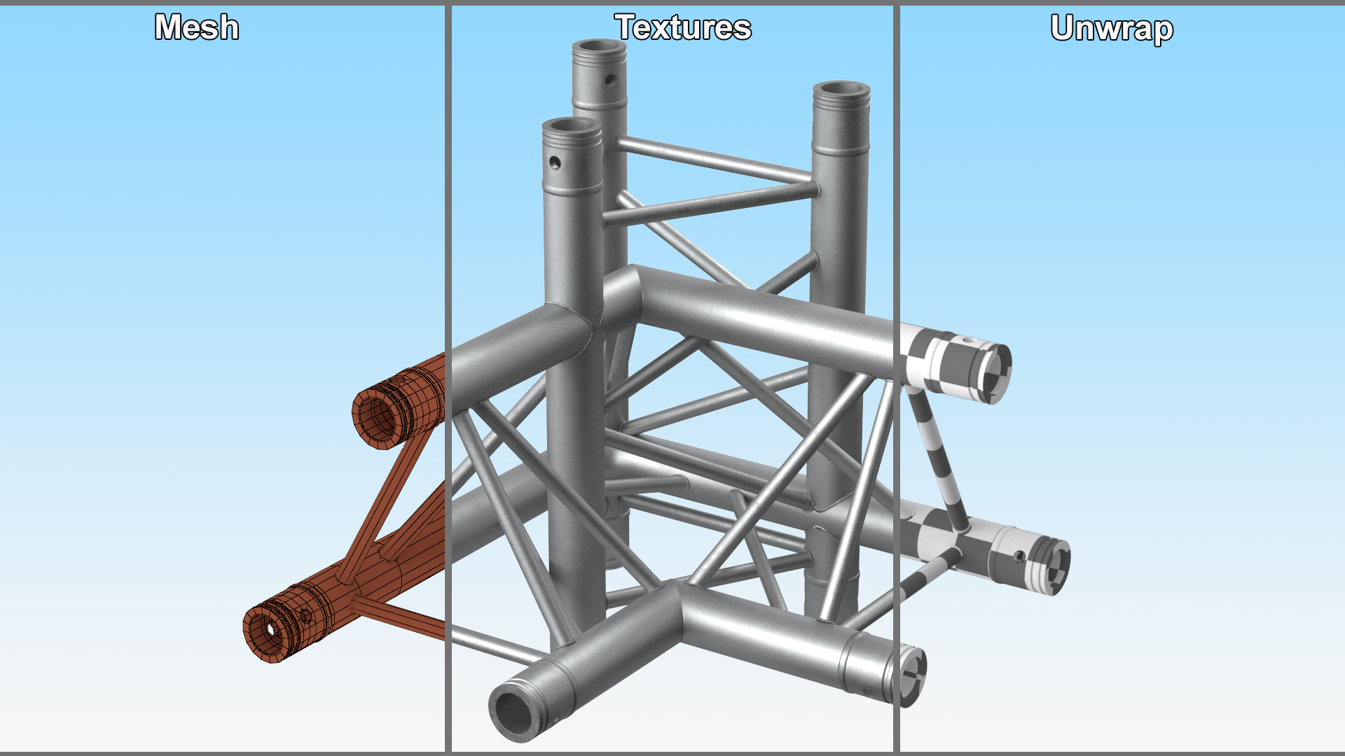3D model Large Truss Modular Triangular