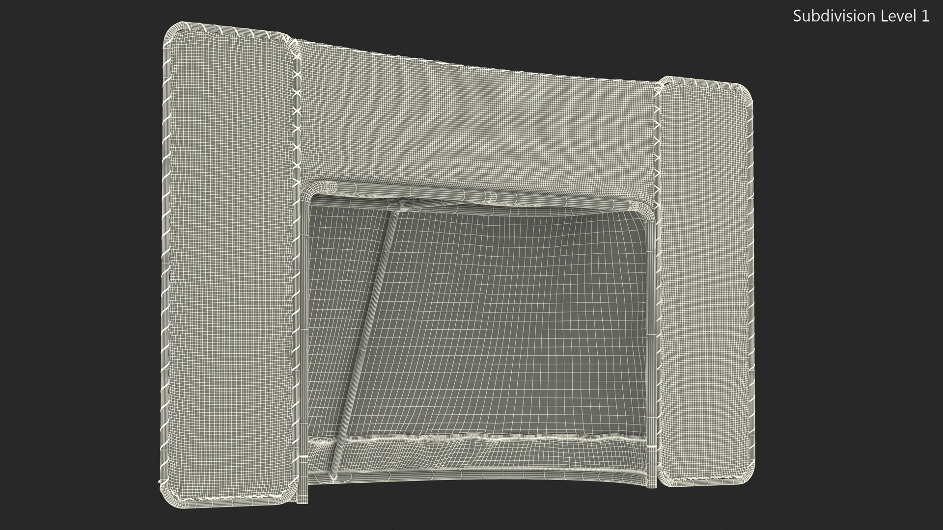 3D Folding Hockey Goal with Backstop model