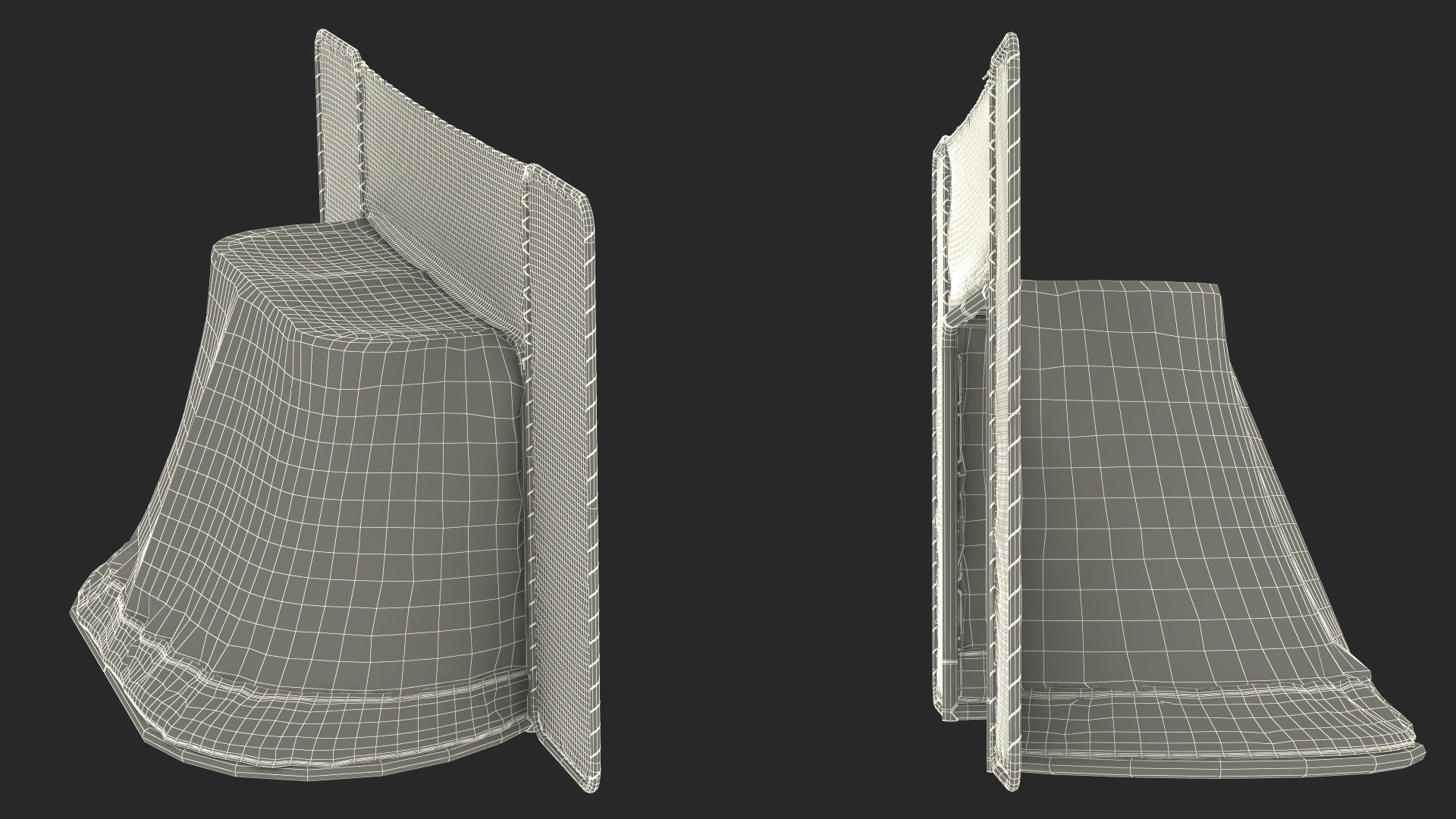 3D Folding Hockey Goal with Backstop model