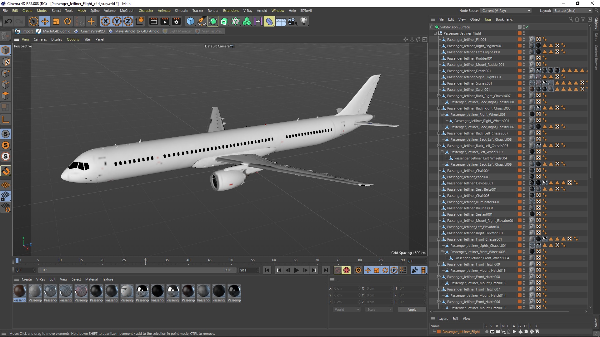 3D model Passenger Jetliner Flight