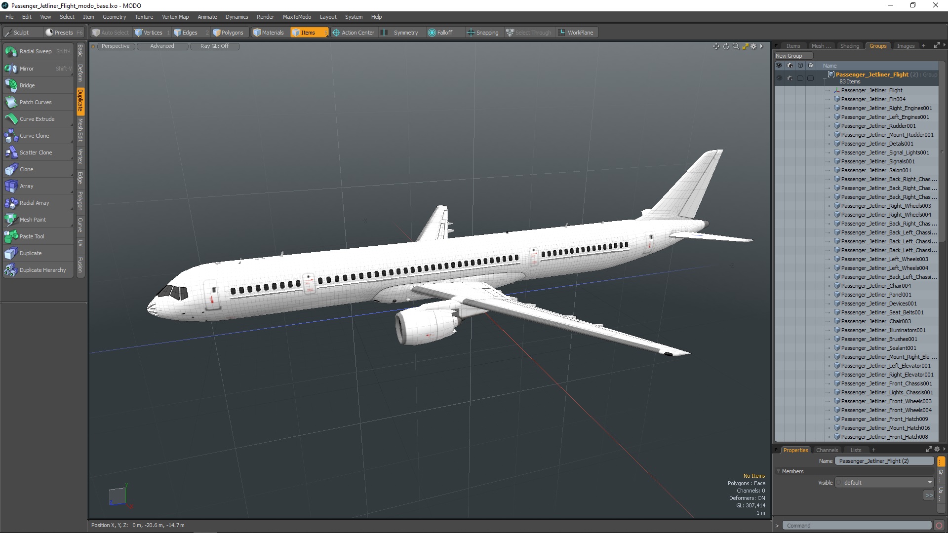 3D model Passenger Jetliner Flight