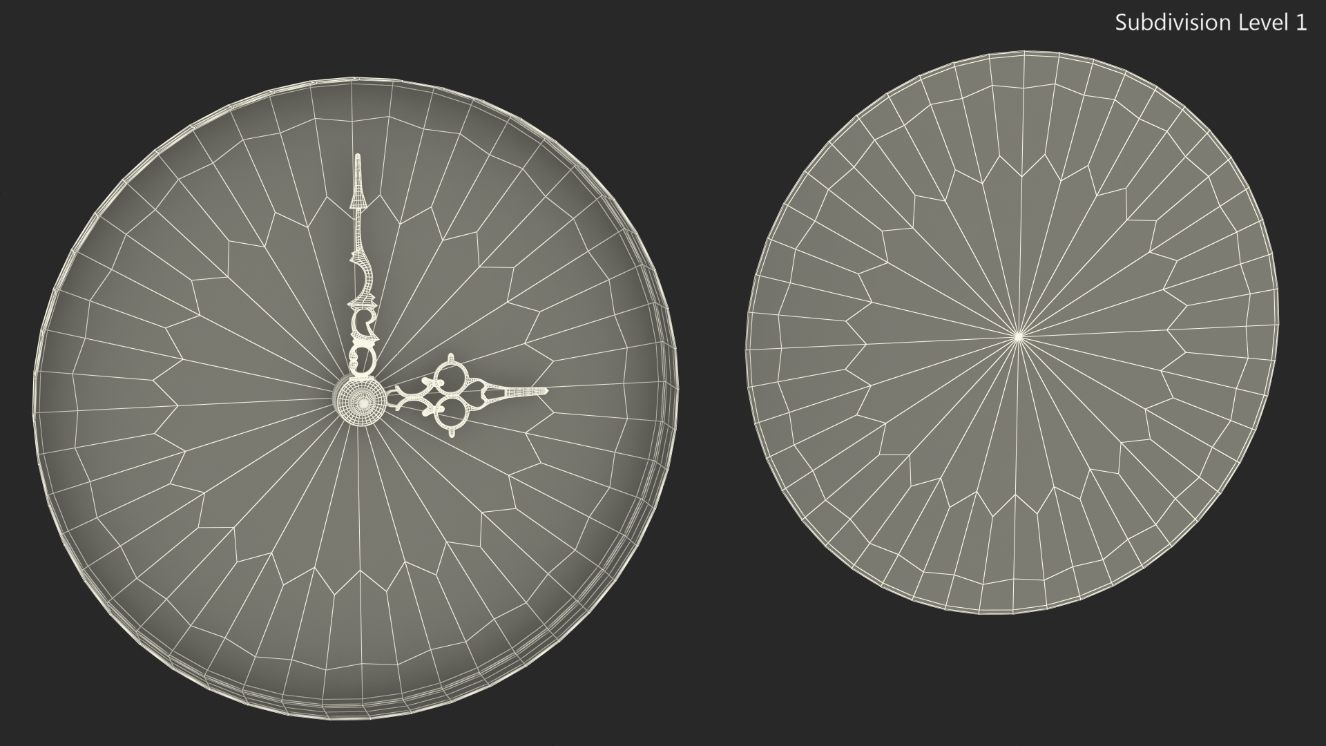 3D Vintage Clock Face model
