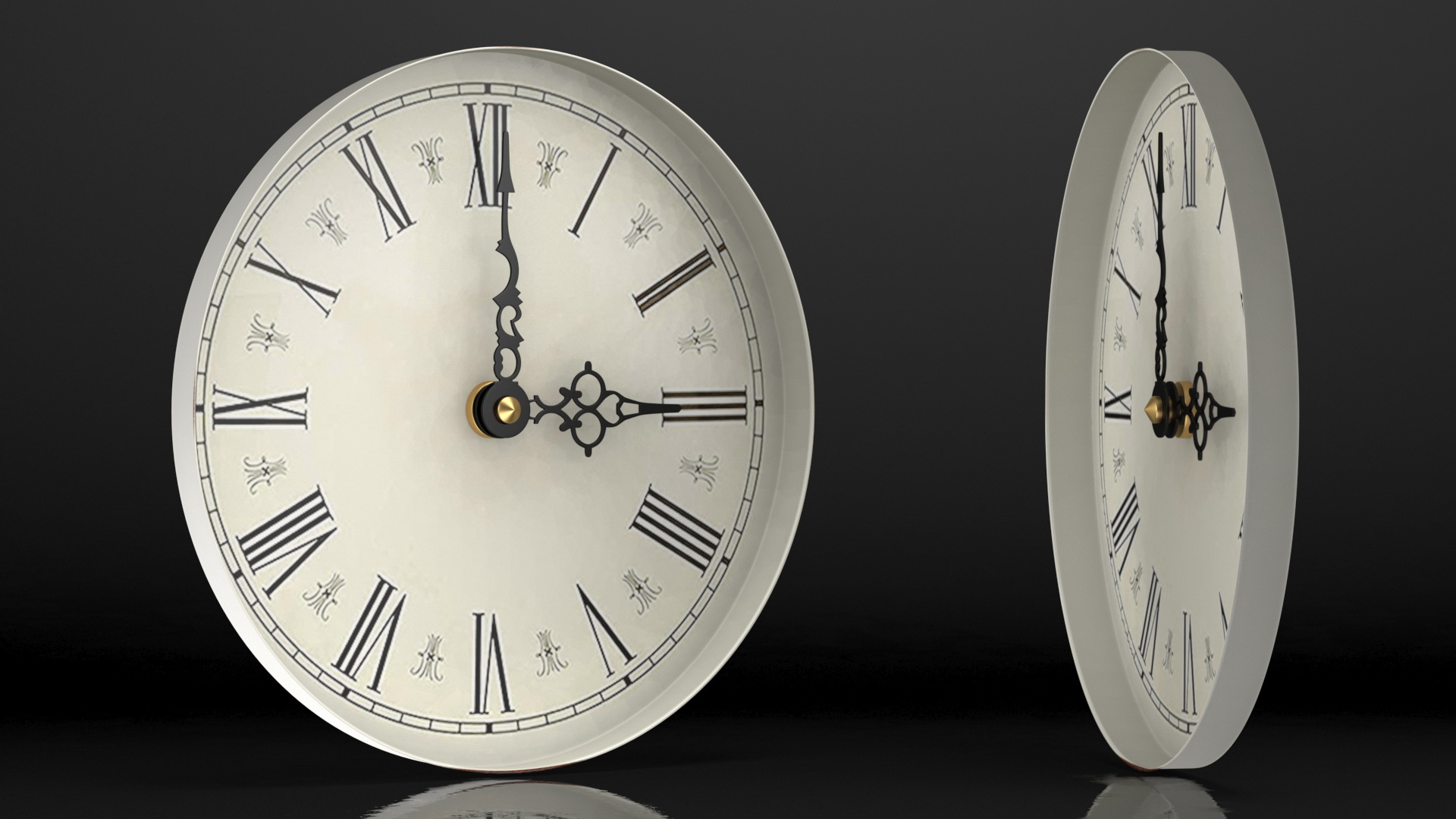 3D Vintage Clock Face model