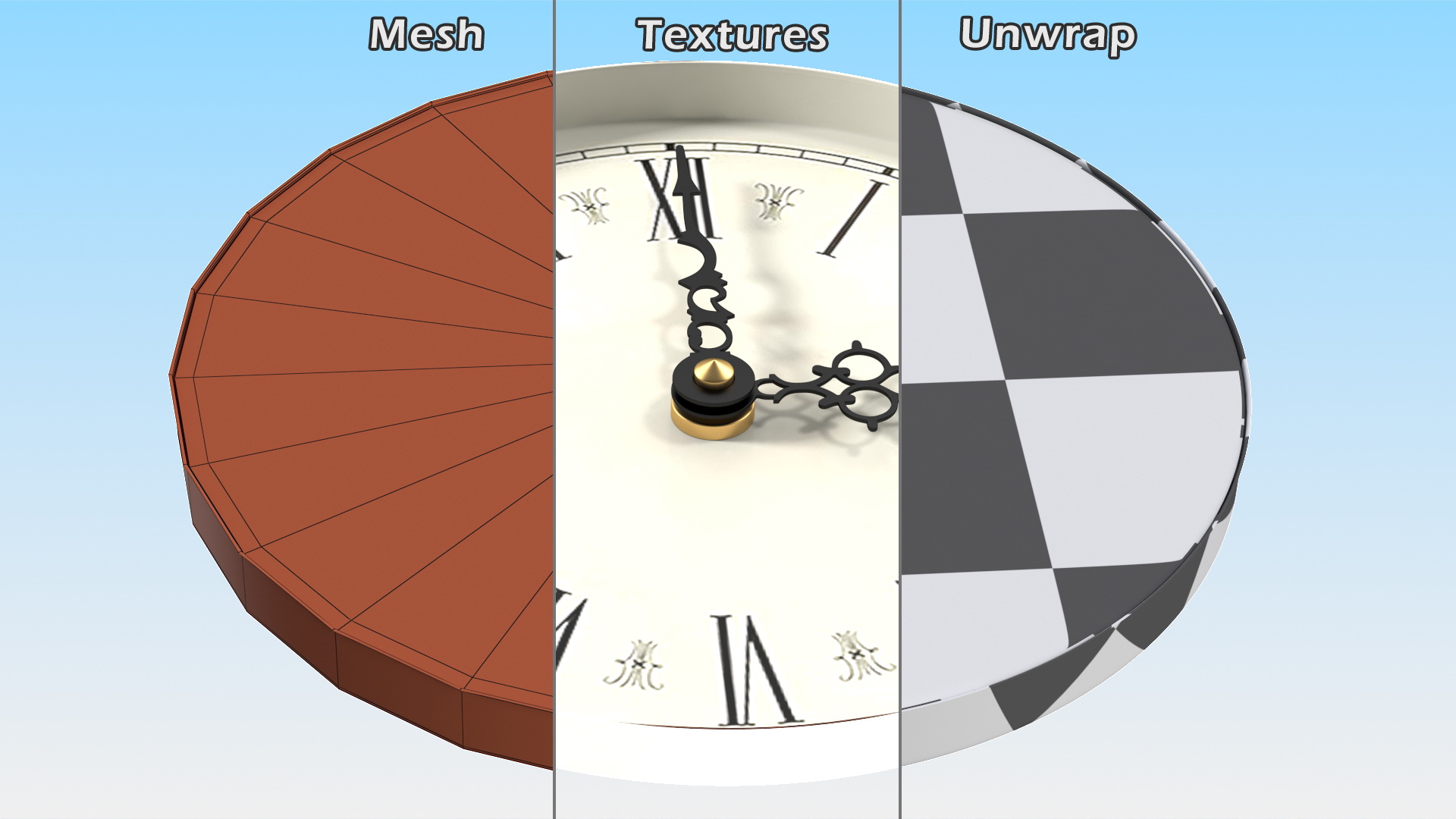 3D Vintage Clock Face model