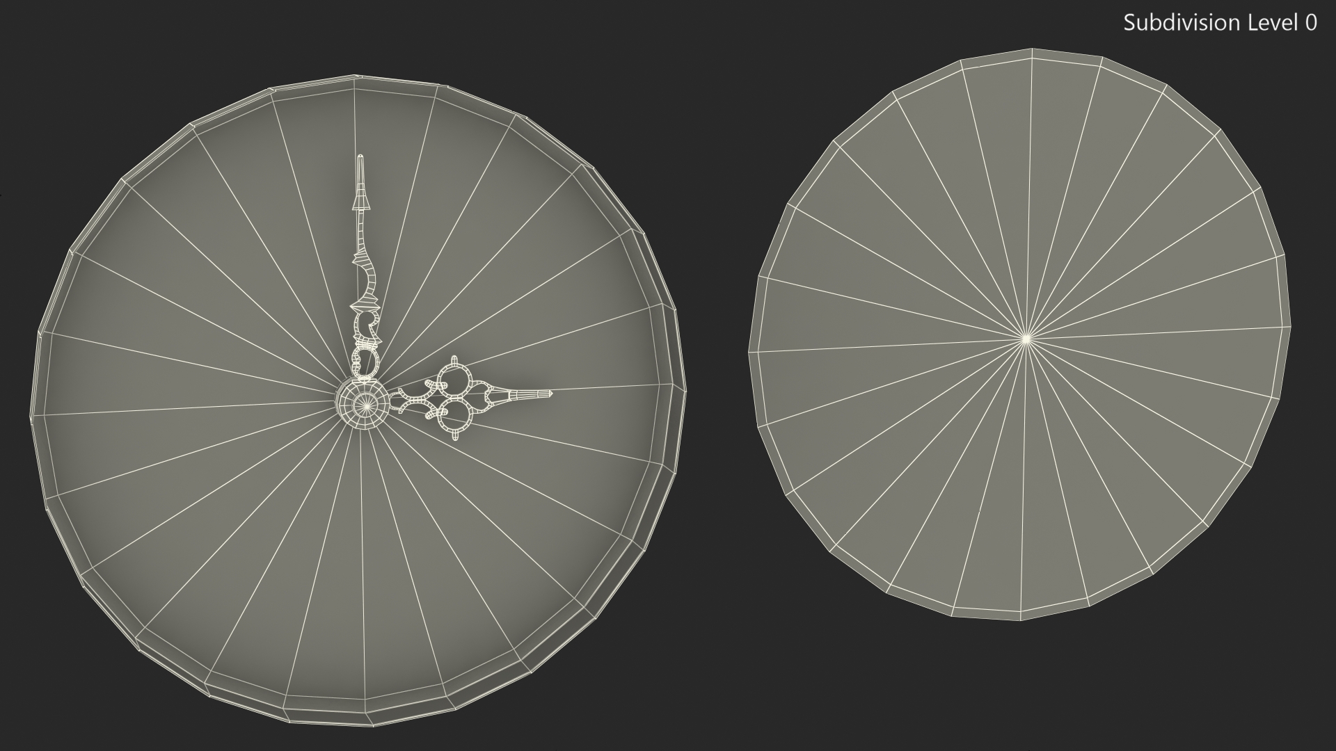 3D Vintage Clock Face model