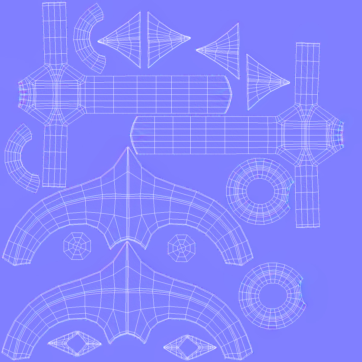 3D Silver Anchor model