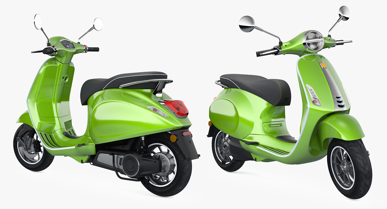 3D Electric Scooter Rigged model