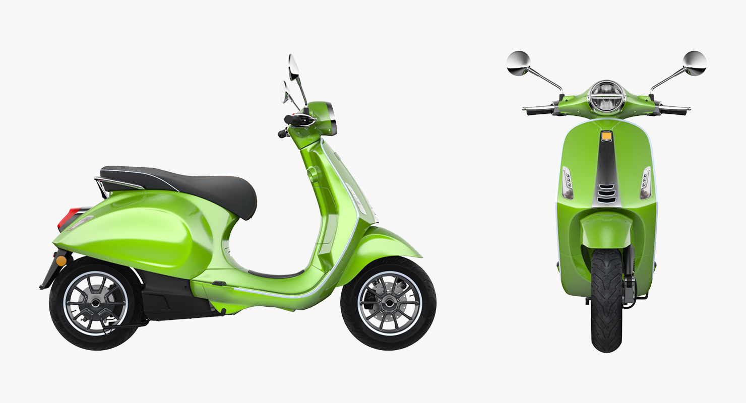 3D Electric Scooter Rigged model