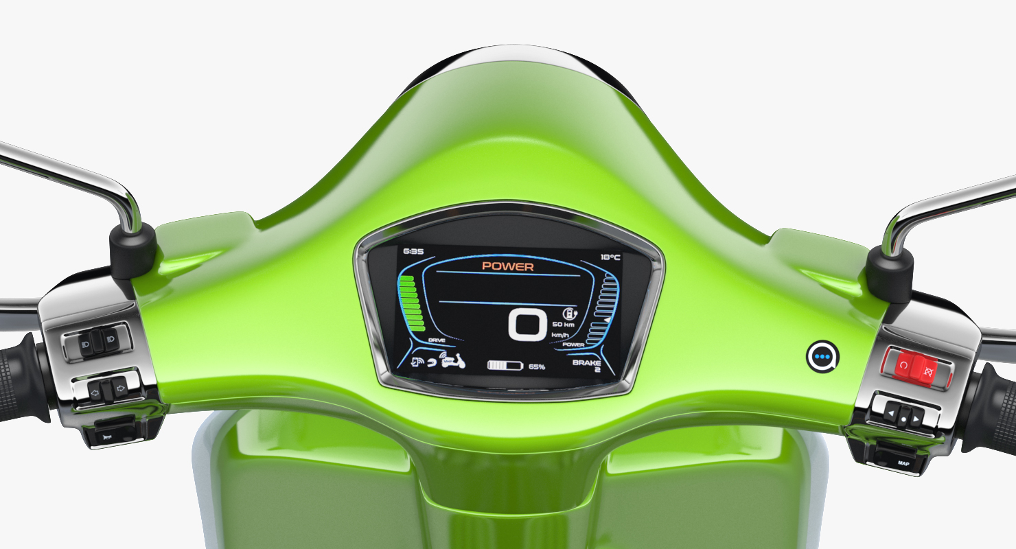 3D Electric Scooter Rigged model
