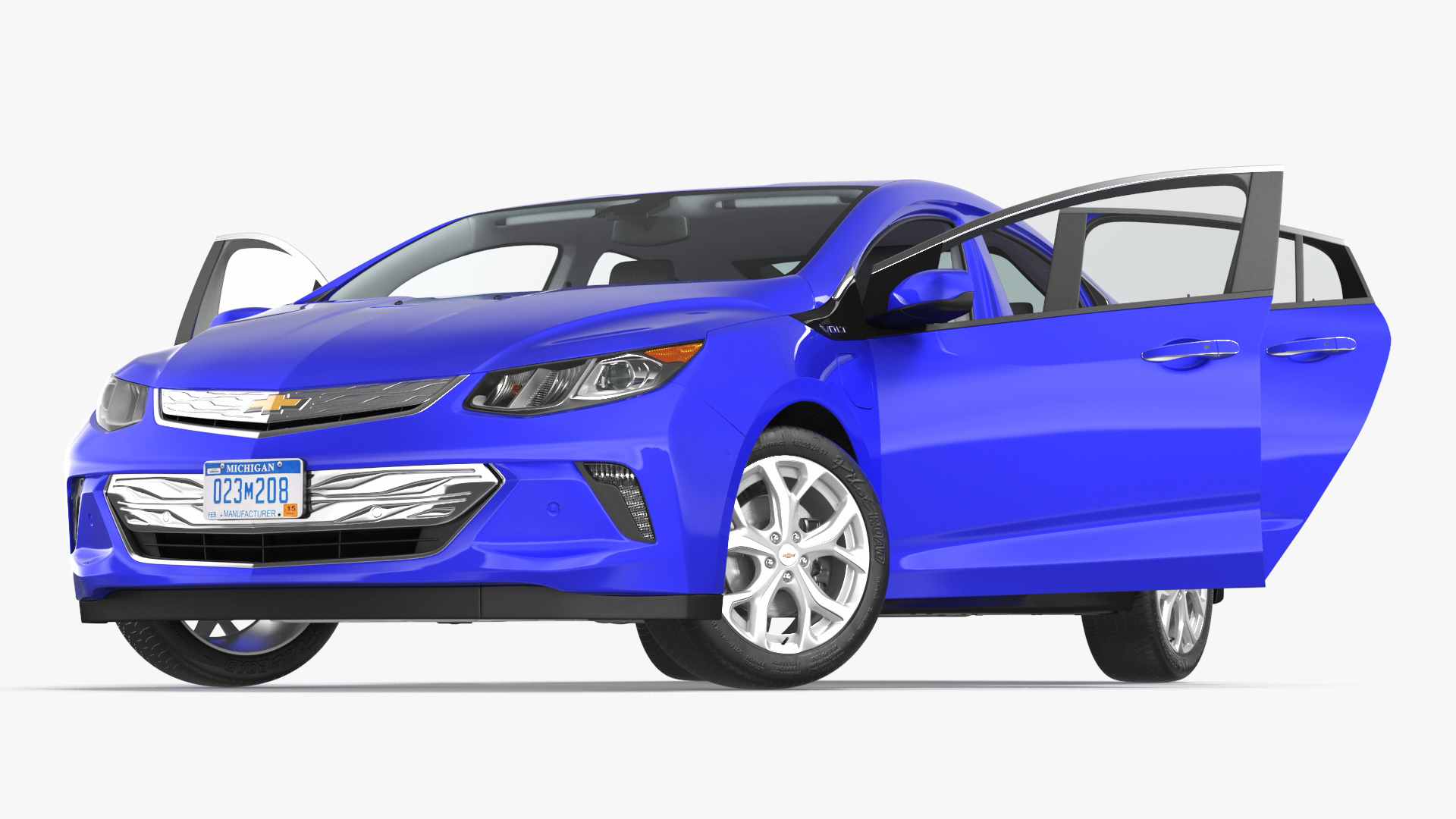 3D model Chevrolet Volt Rigged for Cinema 4D