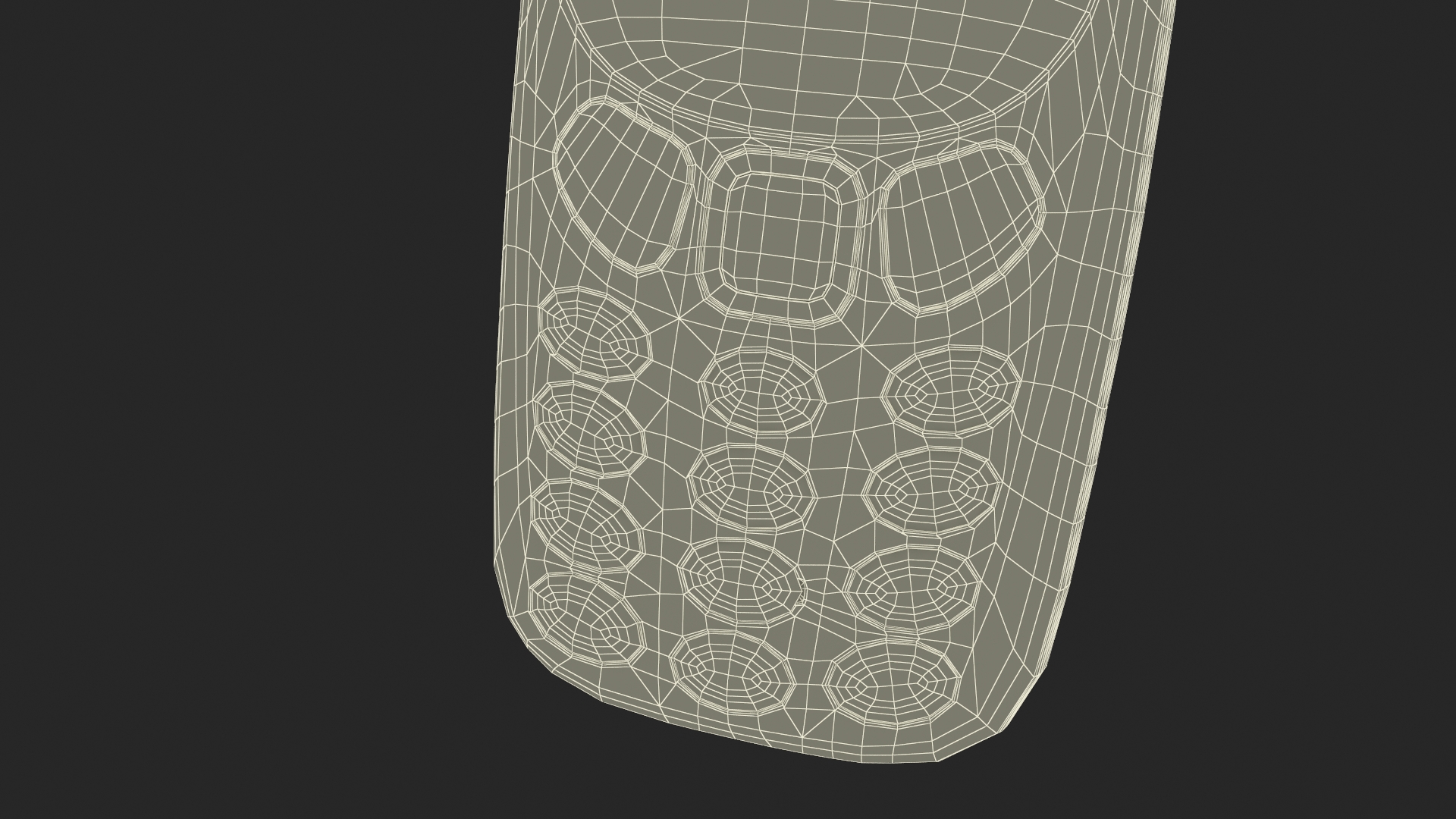 Modern Push-button Telephone Black 3D model