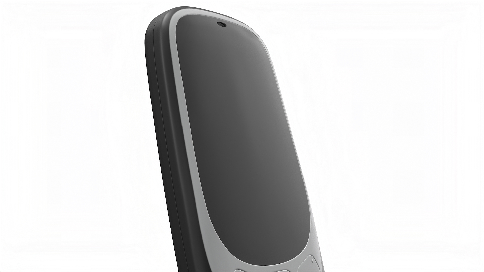 Modern Push-button Telephone Black 3D model