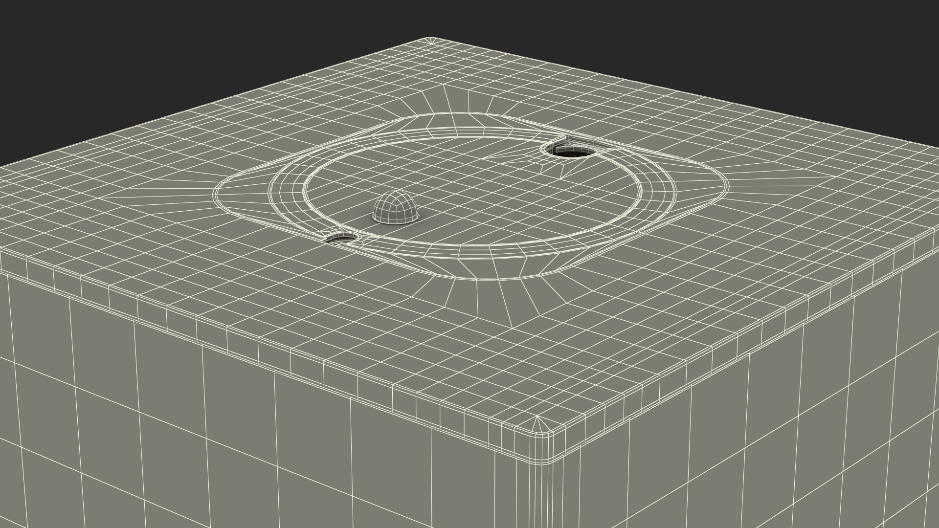 3D Black Fish Bowl Cube Empty