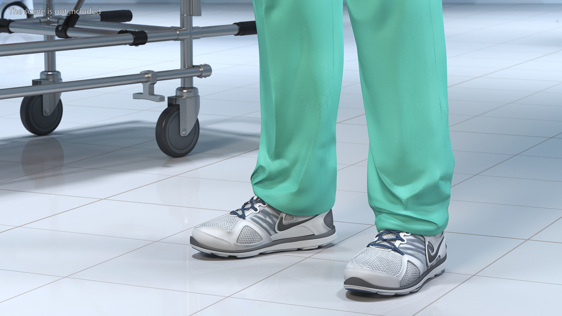 Blue Emergency Surgeon Costume Scrubs 3D