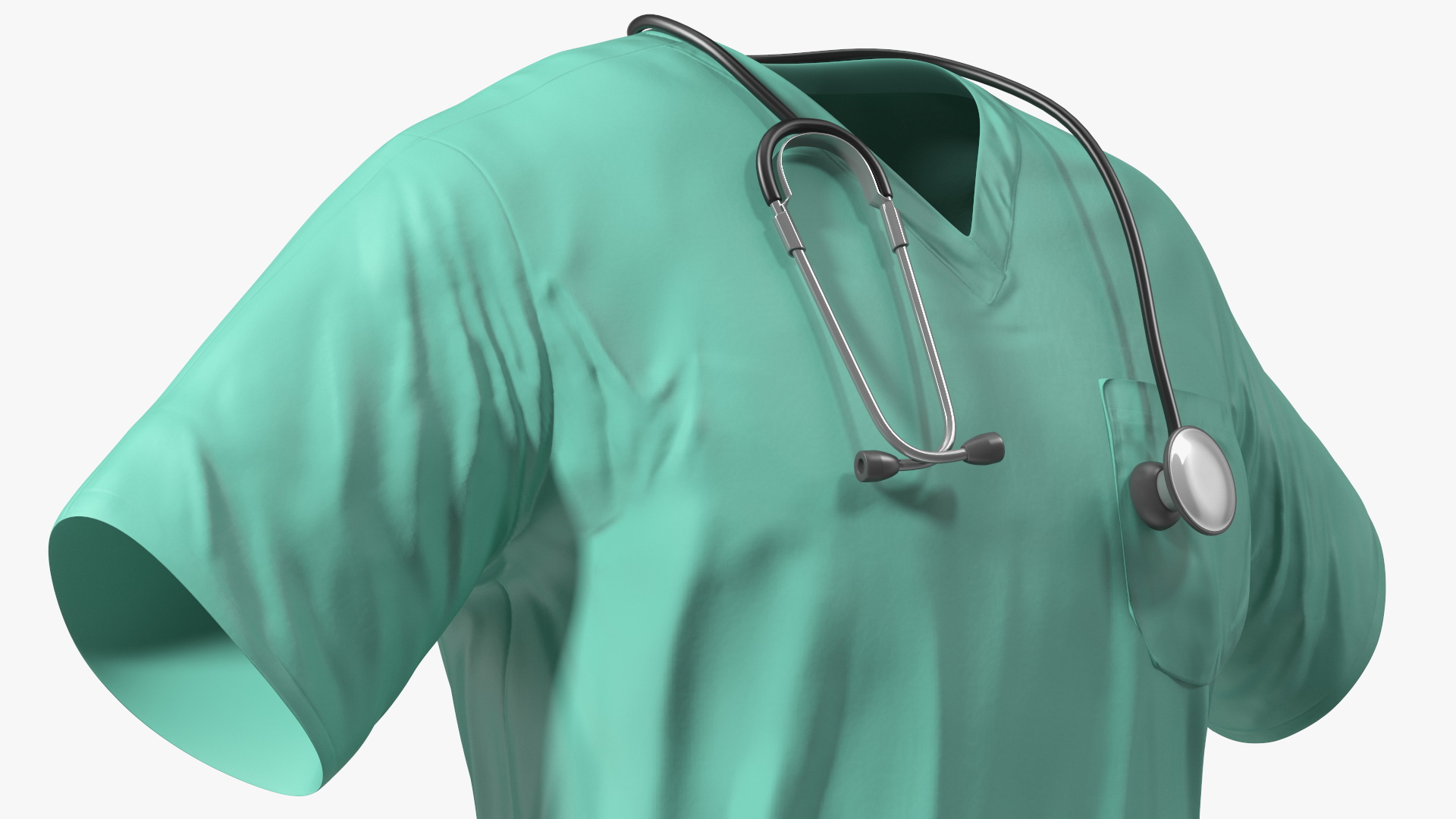 Blue Emergency Surgeon Costume Scrubs 3D