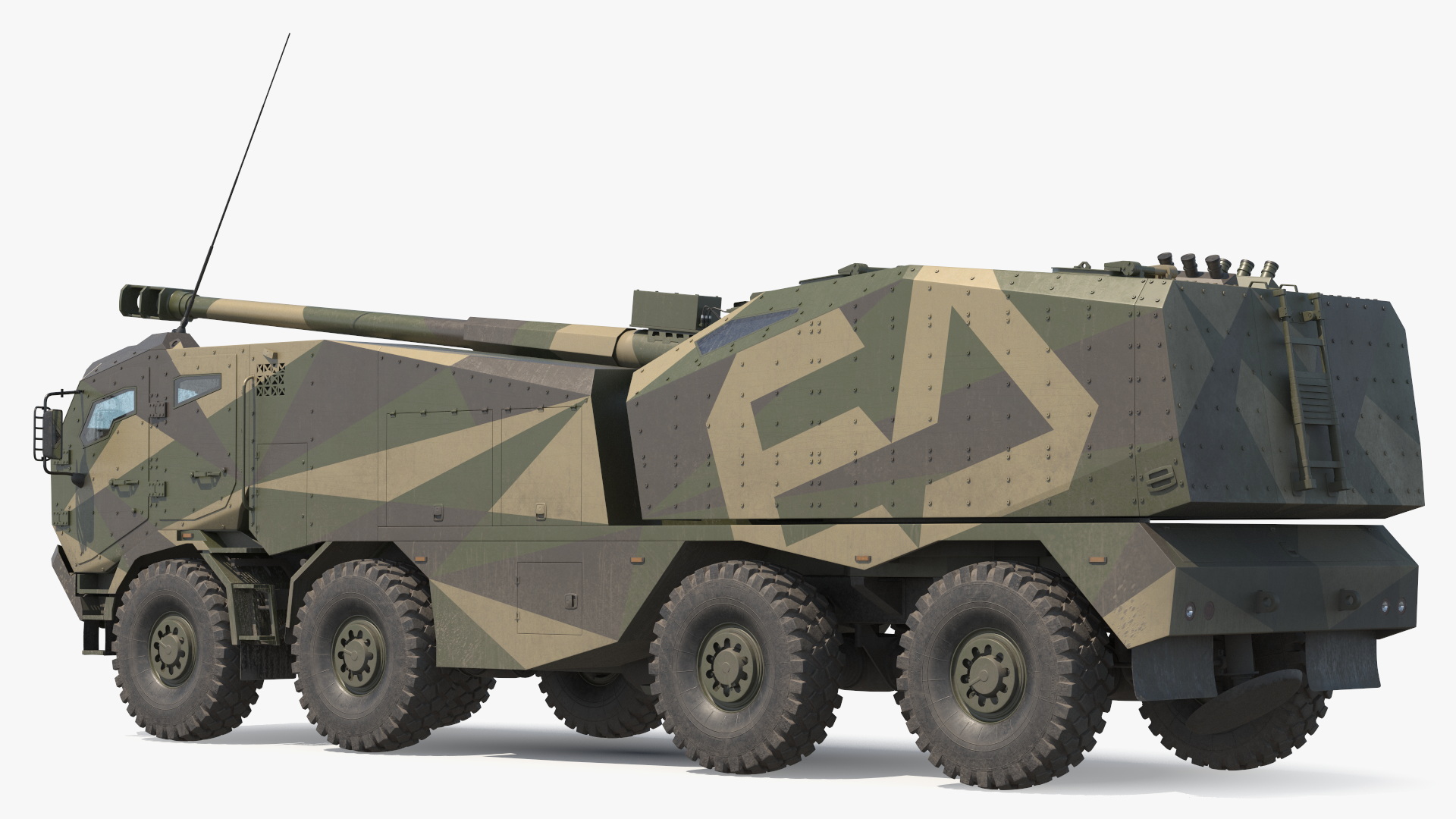 3D Self-Propelled Morana Howitzer Gun in Dirty model
