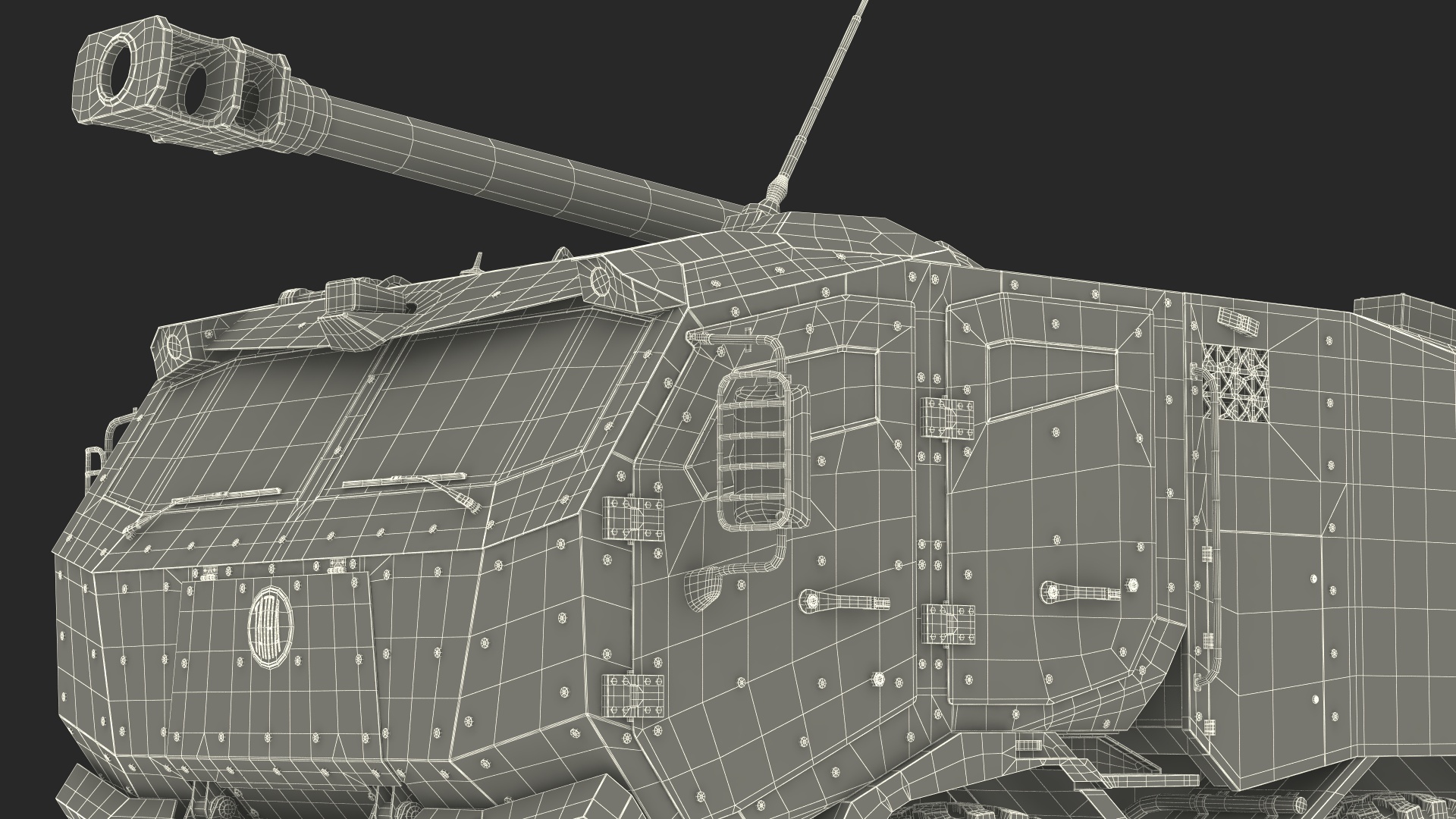 3D Self-Propelled Morana Howitzer Gun in Dirty model
