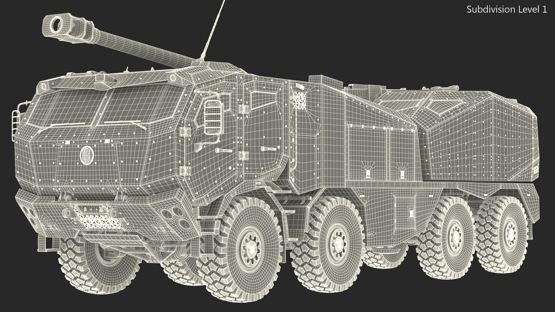 3D Self-Propelled Morana Howitzer Gun in Dirty model