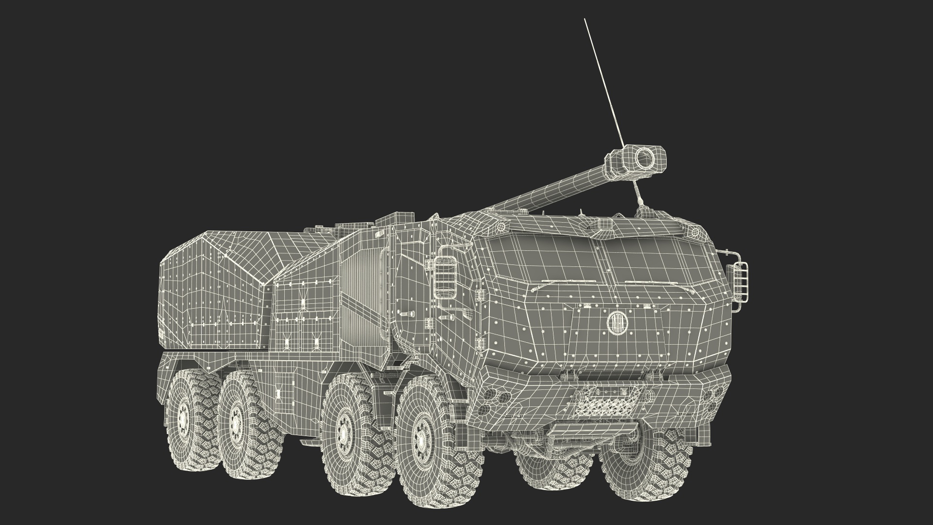 3D Self-Propelled Morana Howitzer Gun in Dirty model