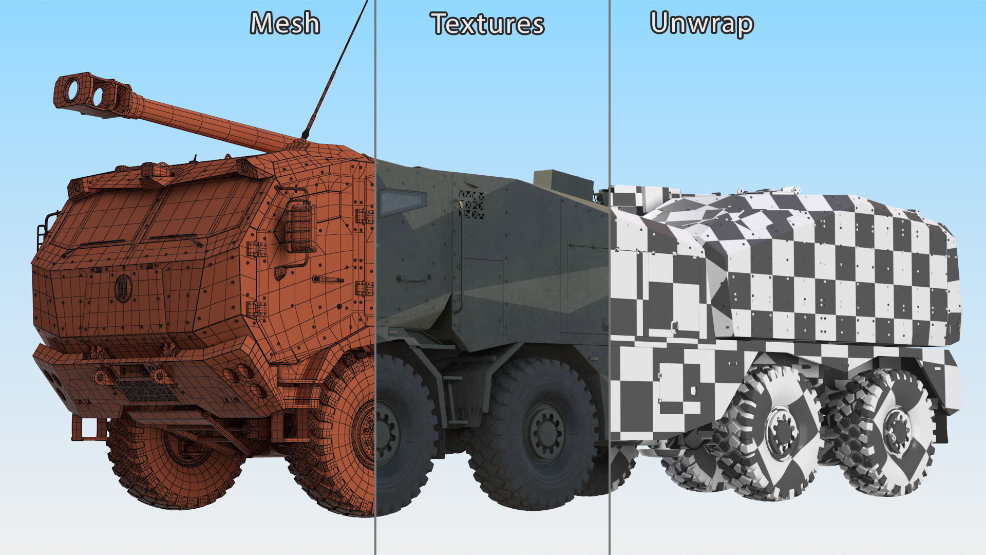 3D Self-Propelled Morana Howitzer Gun in Dirty model