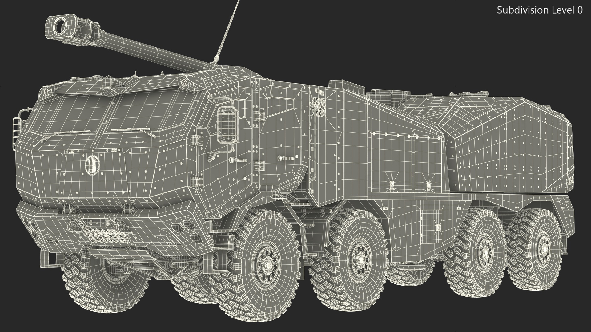 3D Self-Propelled Morana Howitzer Gun in Dirty model