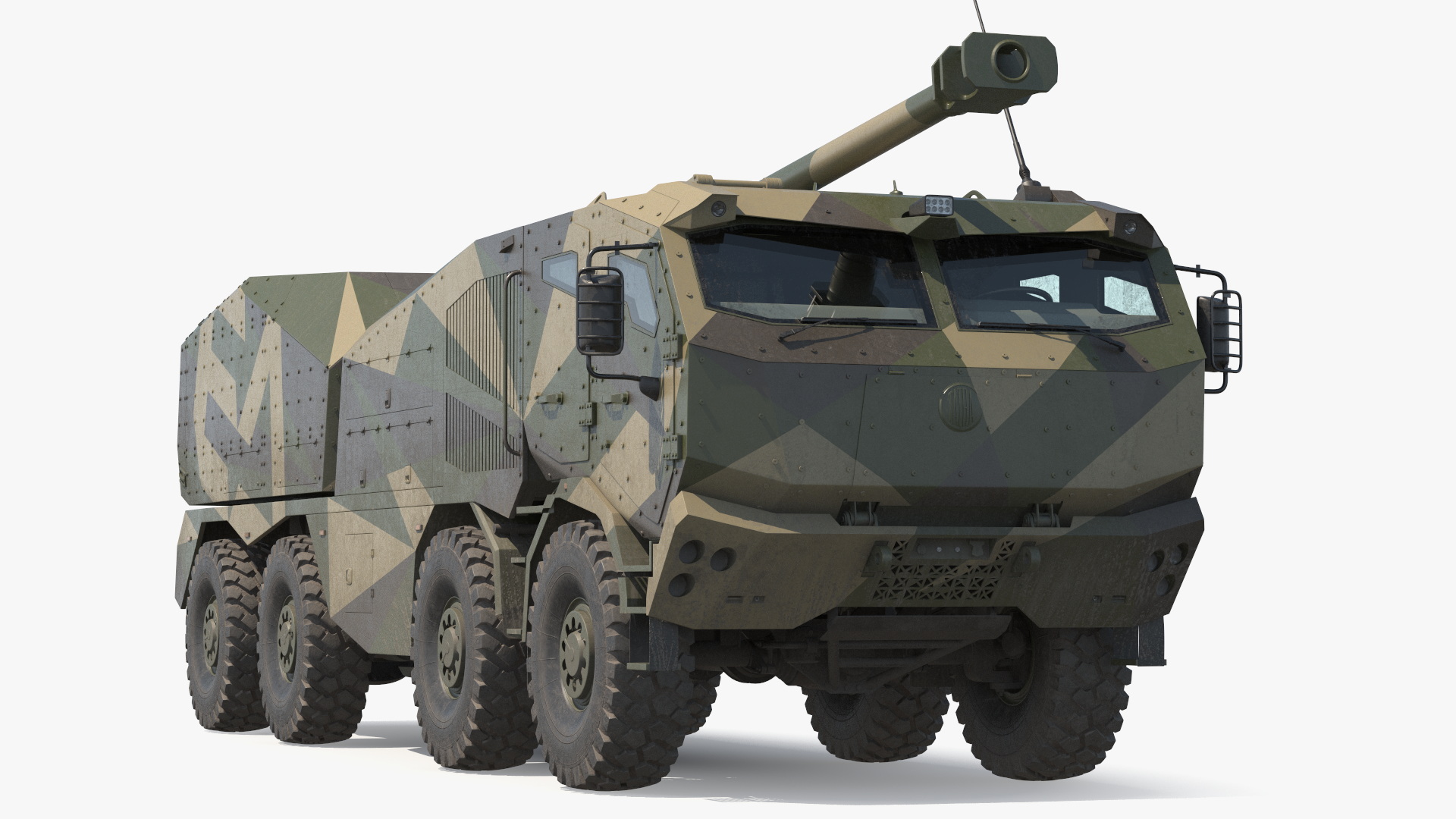 3D Self-Propelled Morana Howitzer Gun in Dirty model