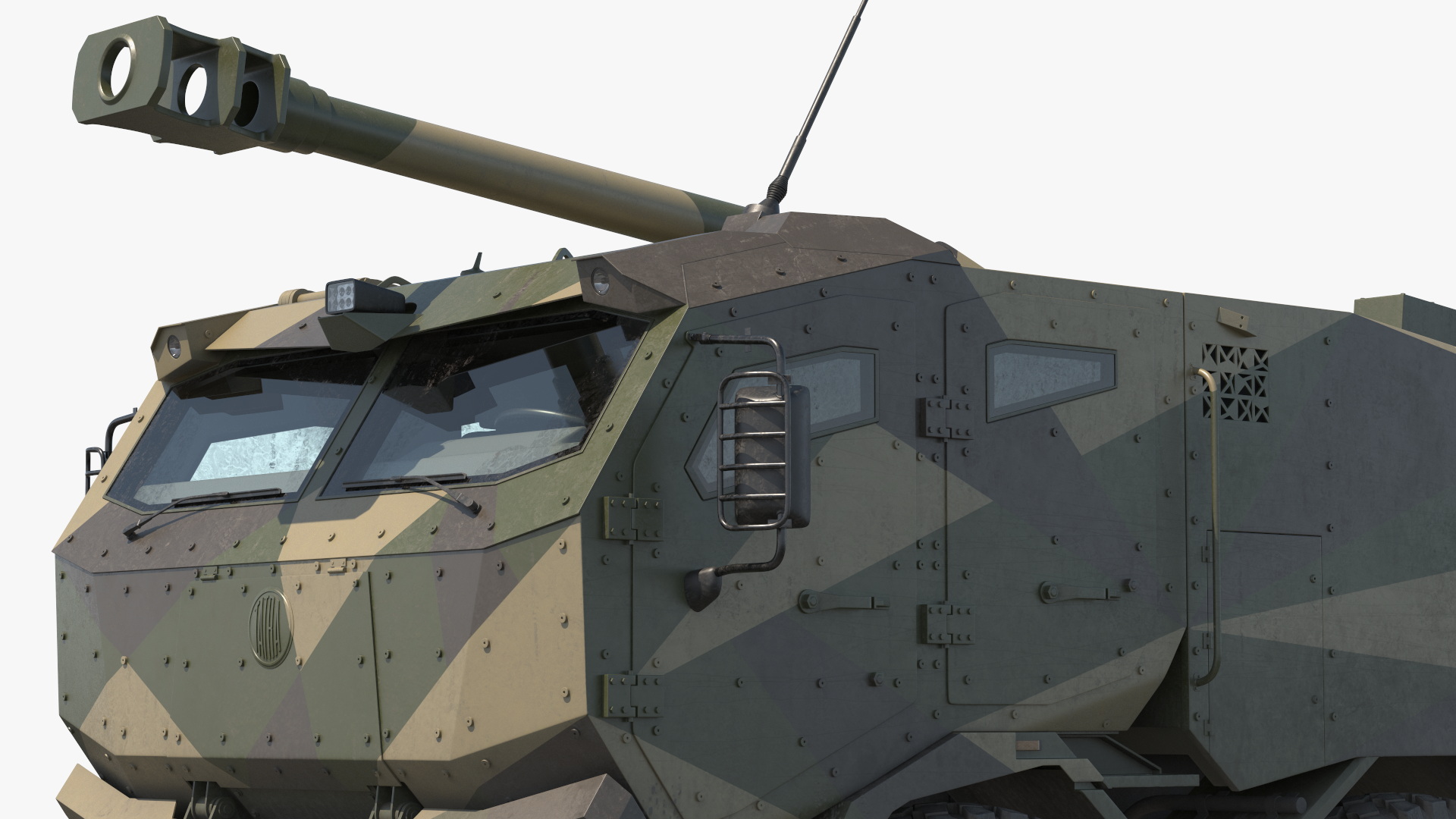 3D Self-Propelled Morana Howitzer Gun in Dirty model