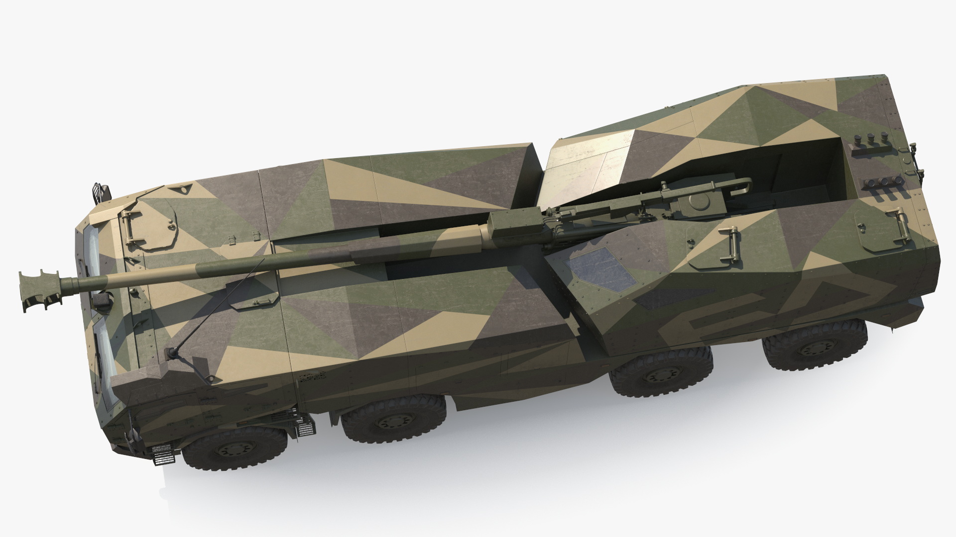 3D Self-Propelled Morana Howitzer Gun in Dirty model