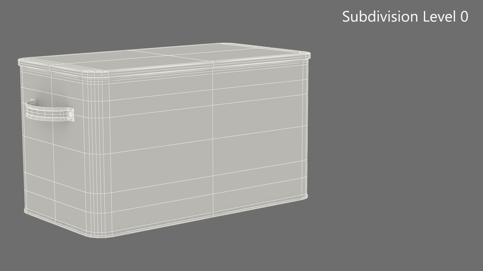 3D Kitchen Bread Box Grey Small model
