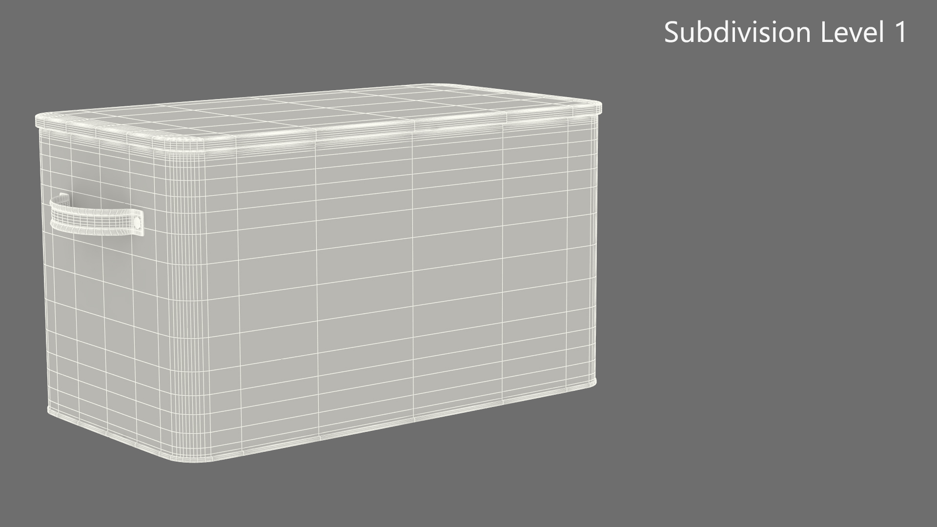 3D Kitchen Bread Box Grey Small model