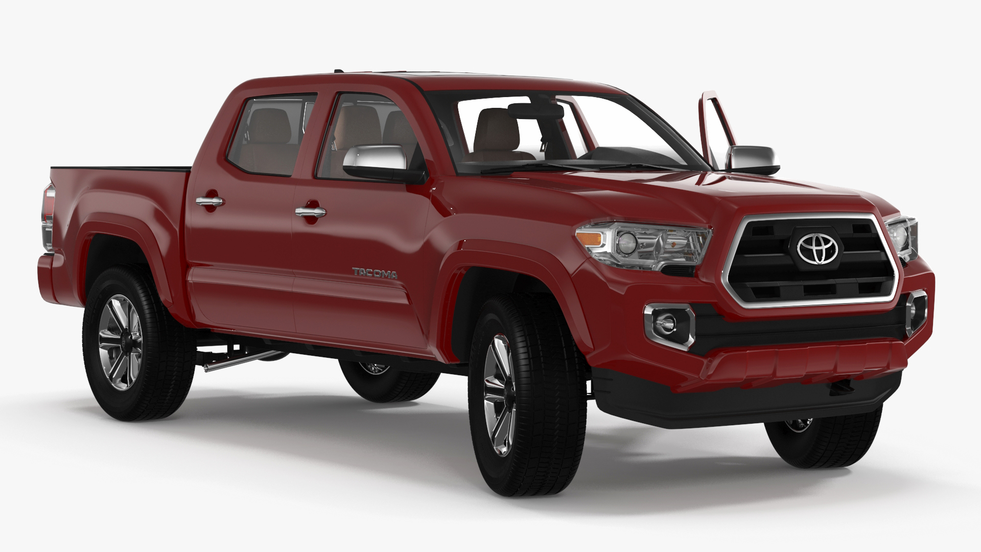 3D Toyota Tacoma Pickup Rigged for Maya