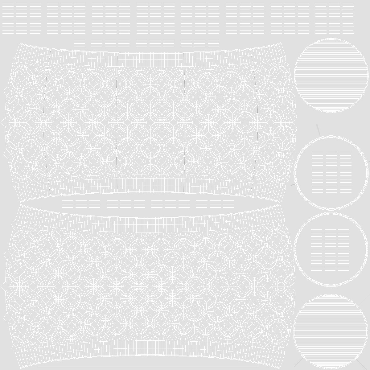 3D Patio Metal Side Table White model