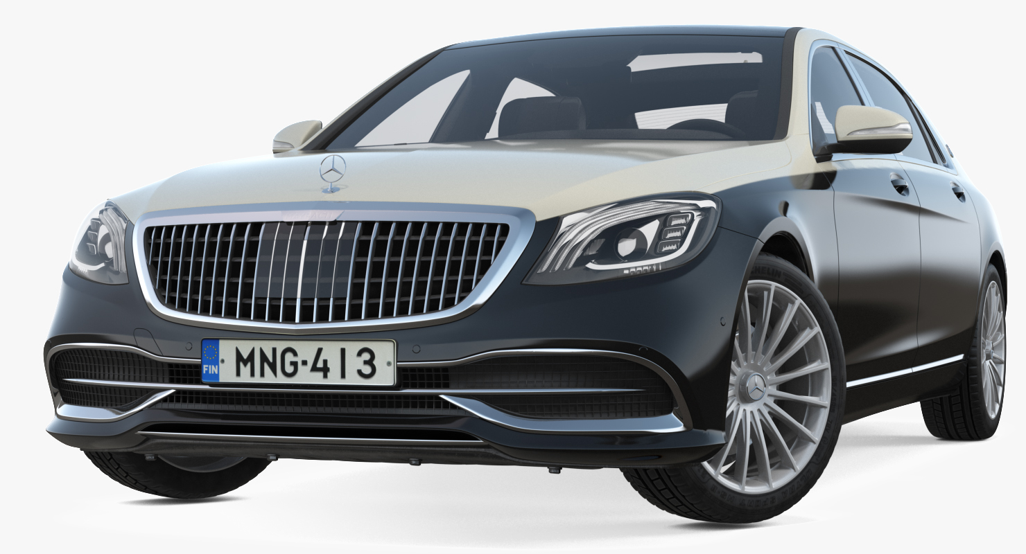 3D Mercedes Benz S-Class Maybach Rigged