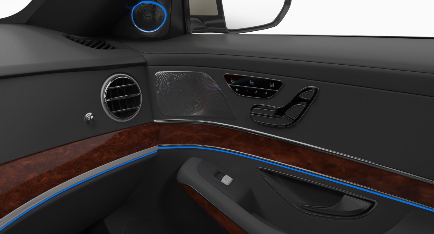3D Mercedes Benz S-Class Maybach Rigged
