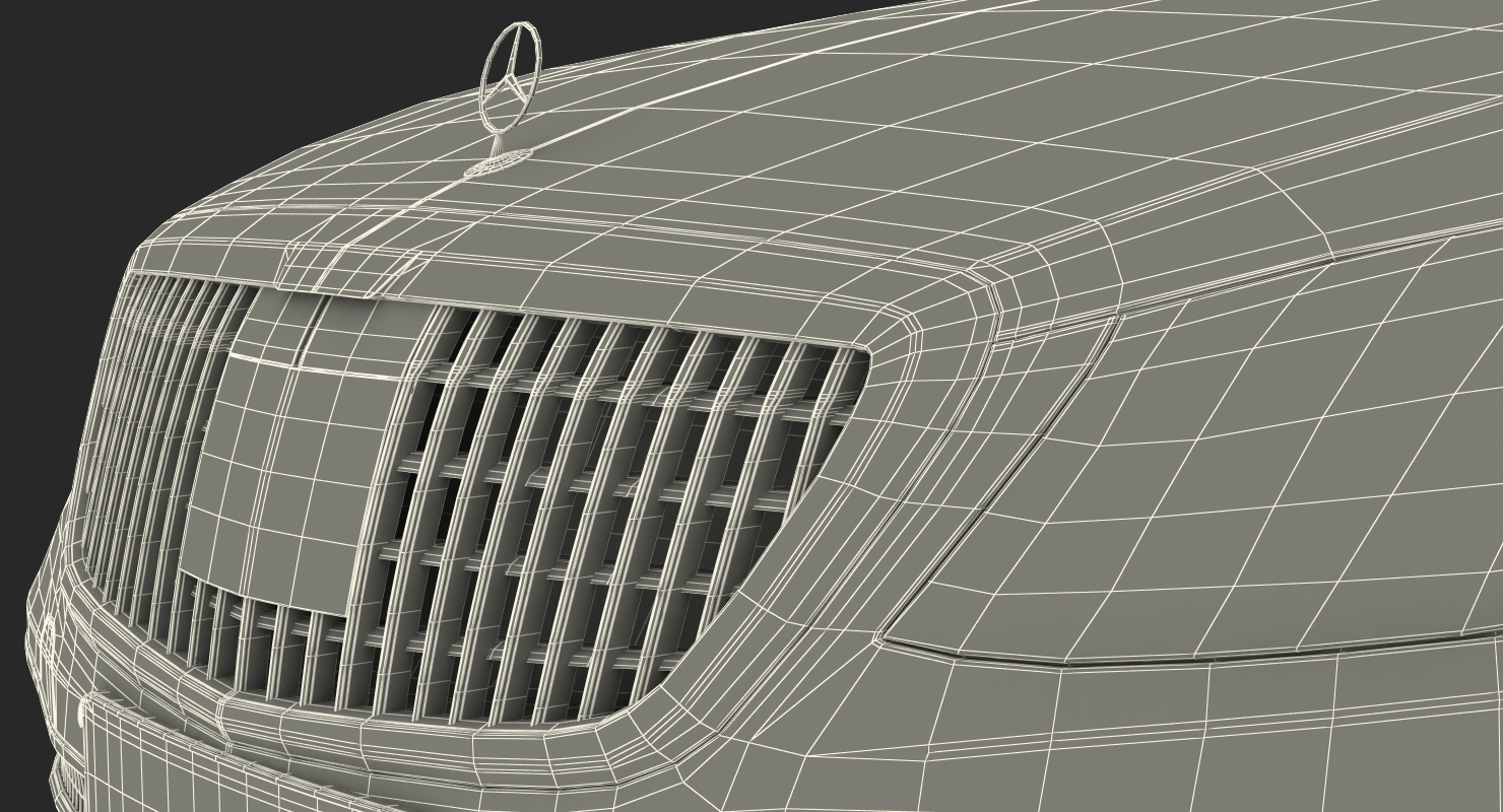 3D Mercedes Benz S-Class Maybach Rigged