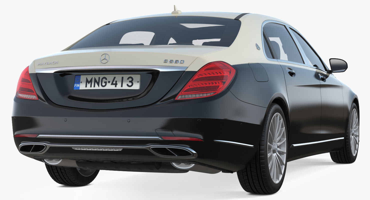 3D Mercedes Benz S-Class Maybach Rigged
