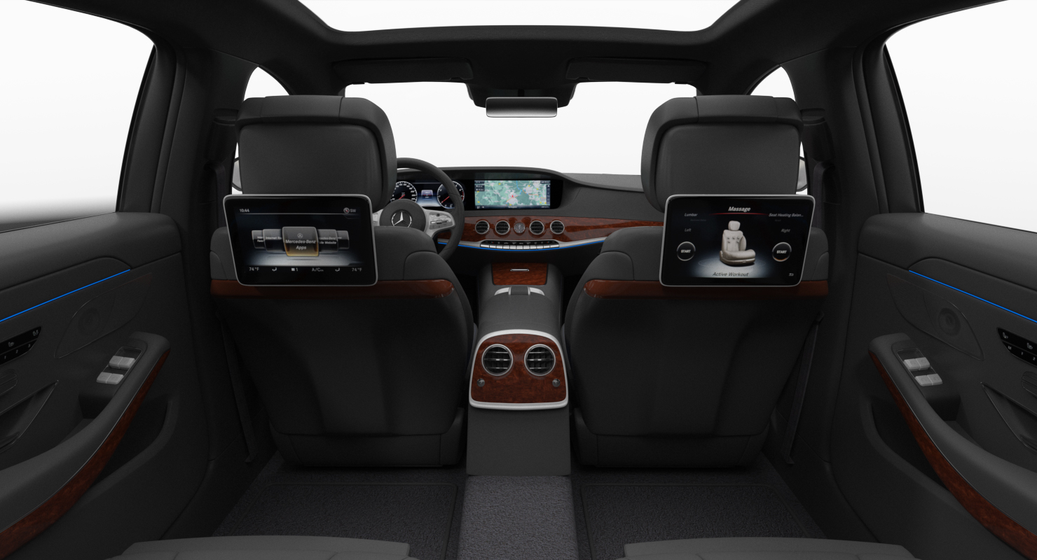 3D Mercedes Benz S-Class Maybach Rigged